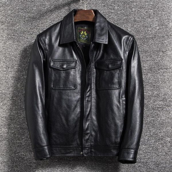 men's leather & faux men 2021 fashion autumn winter genuine jacket male real cowhide coats biker casual plus szie outwear w626, Black
men's leather & faux men 2021 fashion autumn winter genuine jacket male real cowhide coats biker casual plus szie outwear w626, Black