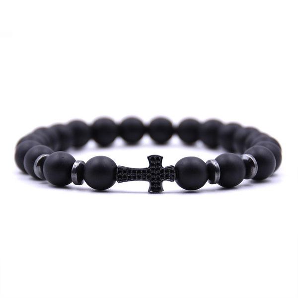 micro pave cz cross bracelet & bangles for men women jewelry natural stone frosted beads elasticity rope charm yoga beaded, strands, Black
micro pave cz cross bracelet & bangles for men women jewelry natural stone frosted beads elasticity rope charm yoga beaded, strands, Black