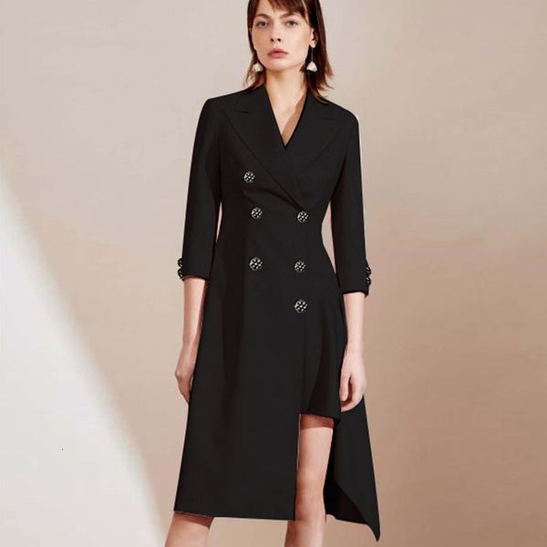 dress autumn style low-v double-breasted thin-fitting black leather jacket, Black;gray
dress autumn style low-v double-breasted thin-fitting black leather jacket, Black;gray