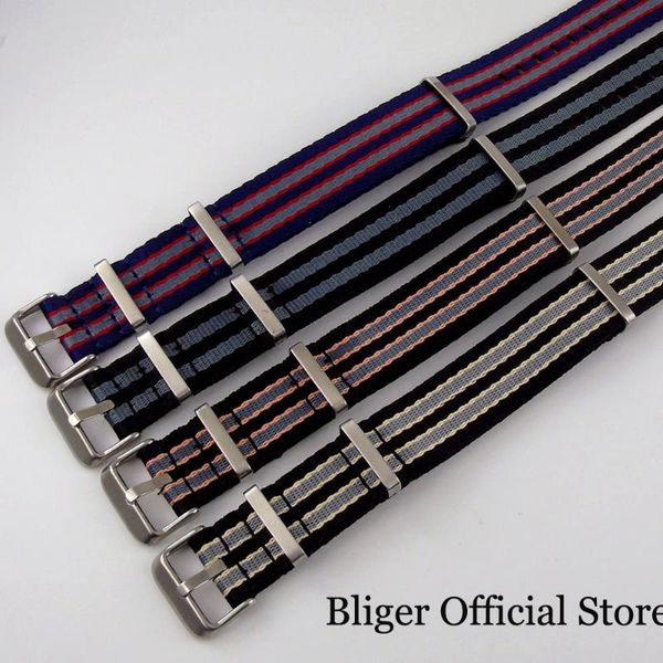 watch bands 20mm width lug nylon band strap with steel pin buckle, Black;brown
watch bands 20mm width lug nylon band strap with steel pin buckle, Black;brown