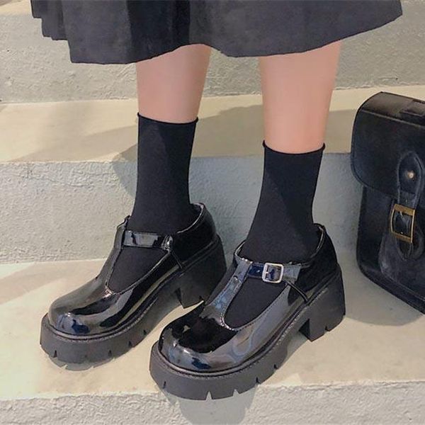 women shoes 2021 mary jane women's buckle strap high heels retro platform lolita woman tenis de mujer dress, Black
women shoes 2021 mary jane women's buckle strap high heels retro platform lolita woman tenis de mujer dress, Black