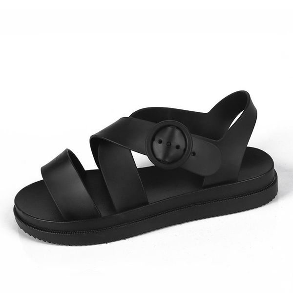 women buckle flat sandals platform ladies gladiator open toe soft jelly female casual fashion beach comfort shoes, Black
women buckle flat sandals platform ladies gladiator open toe soft jelly female casual fashion beach comfort shoes, Black