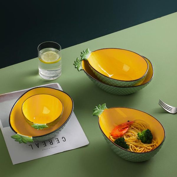 pineapple ceramic salad bowl high temperature resistant children's fruit dessert tray household dinnerware kitchen supplies bowls
pineapple ceramic salad bowl high temperature resistant children's fruit dessert tray household dinnerware kitchen supplies bowls