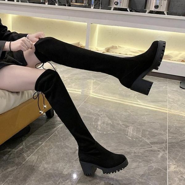 boots 2021 winter tight knight suede round toe combat for women warm slip on over the knee botines de mujer, Black
boots 2021 winter tight knight suede round toe combat for women warm slip on over the knee botines de mujer, Black