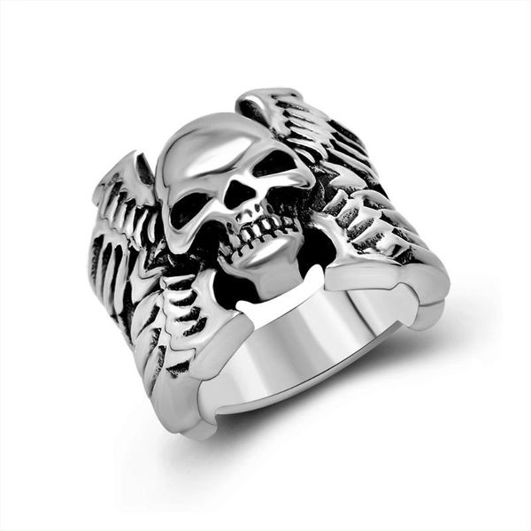 wedding rings fashion stainless steel winged skull ring couples men and women trendy simple punk jewelry gift s089, Slivery;golden
wedding rings fashion stainless steel winged skull ring couples men and women trendy simple punk jewelry gift s089, Slivery;golden