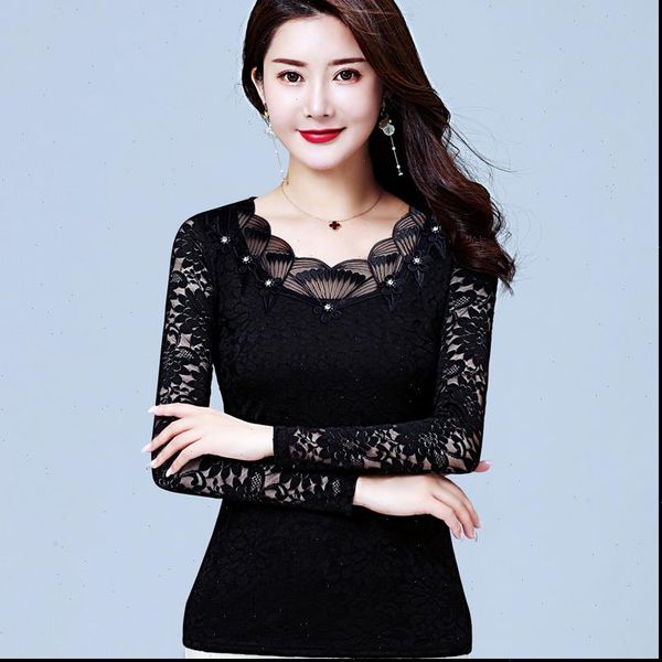 spring autumn style slim lace womens shirts casual long sleeve o neck embroidery blusas dd8200, White
spring autumn style slim lace womens shirts casual long sleeve o neck embroidery blusas dd8200, White