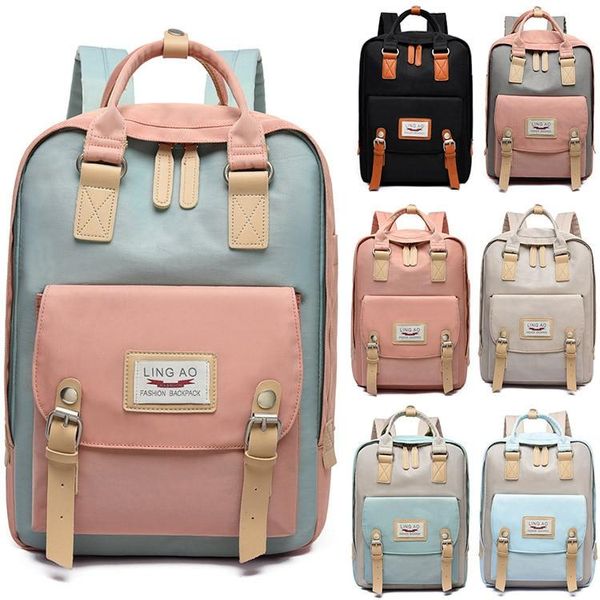 fashion contrast color backpack nylon waterproof outdoor lapcomputer bag relaxation schoolbag
fashion contrast color backpack nylon waterproof outdoor lapcomputer bag relaxation schoolbag