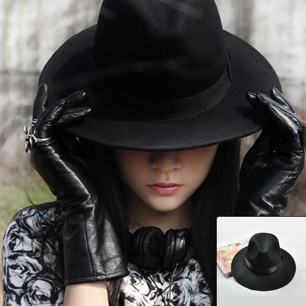 stingy brim hats wide autumn female fashion hat jazz cap winter fedora for women wool chapeau femme black, Blue;gray
stingy brim hats wide autumn female fashion hat jazz cap winter fedora for women wool chapeau femme black, Blue;gray