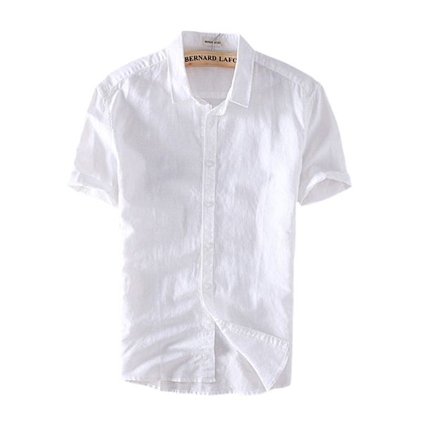 cotton linen shirts for men casual short sleeve oversize solid white turn-down collar tee male summer vacation clothing 210410, White;black
cotton linen shirts for men casual short sleeve oversize solid white turn-down collar tee male summer vacation clothing 210410, White;black