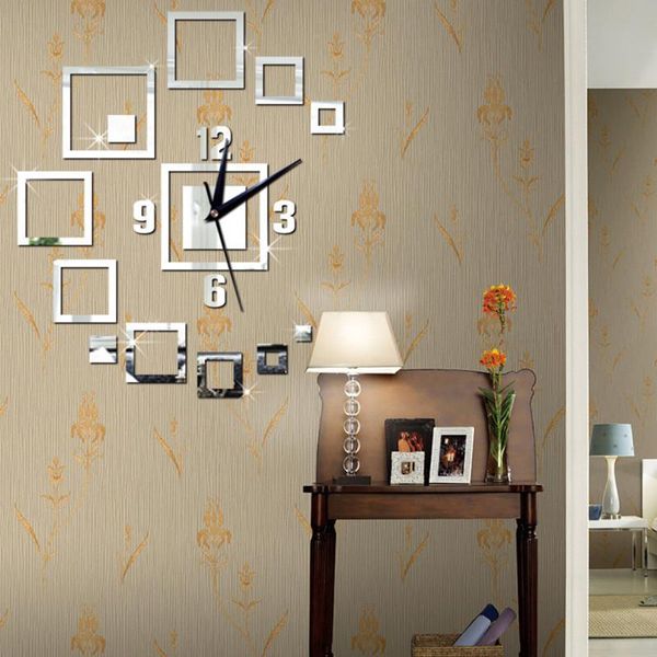 wall clocks creative mirror clock square 3d stereo acrylic diy living room decoration home decor accessories
wall clocks creative mirror clock square 3d stereo acrylic diy living room decoration home decor accessories