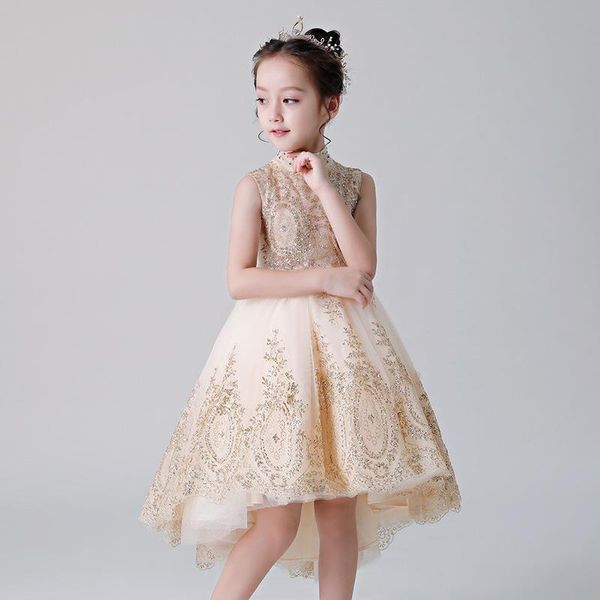 girl's dresses children girls sweet gold wire crystal performance birthday evening party gowns kids baby formal dance host costume, Red;yellow
girl's dresses children girls sweet gold wire crystal performance birthday evening party gowns kids baby formal dance host costume, Red;yellow