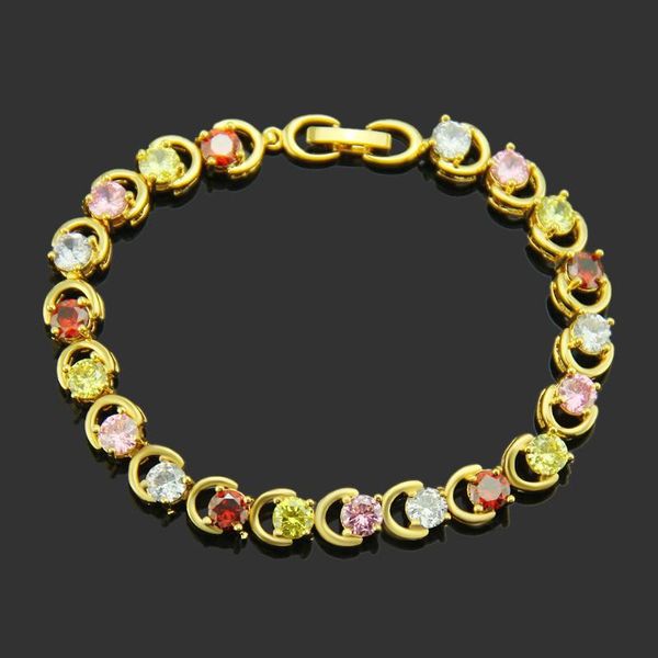 beaded, strands european and american women's fashion color zircon bracelet colorful gold environmental protection copper trend bracele, Black
beaded, strands european and american women's fashion color zircon bracelet colorful gold environmental protection copper trend bracele, Black