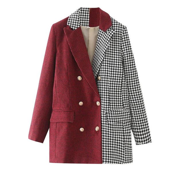 women's suits & blazers women stylish patchwork blazer vintage notched collar long sleeve coats office lady elegant double breasted, White;black
women's suits & blazers women stylish patchwork blazer vintage notched collar long sleeve coats office lady elegant double breasted, White;black