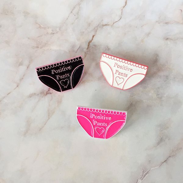 selling cute cartoon creative red white black women positive pants pin badge brooch, Blue
selling cute cartoon creative red white black women positive pants pin badge brooch, Blue