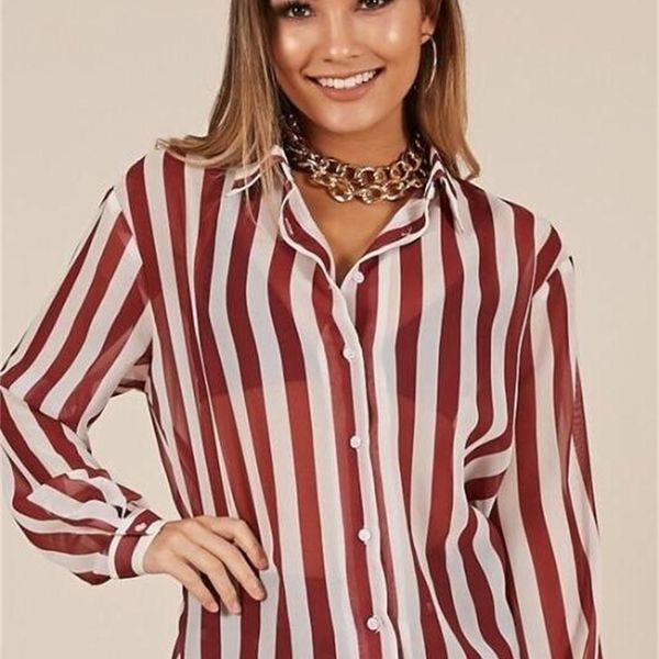women's blouses & shirts autumn long-sleeved blouse irregular striped loose chiffon shirt women simple classic collar ladi qa1i, White
women's blouses & shirts autumn long-sleeved blouse irregular striped loose chiffon shirt women simple classic collar ladi qa1i, White