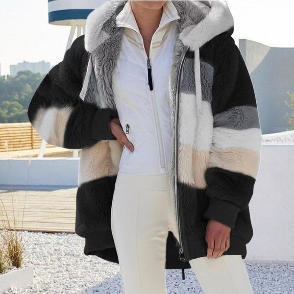 women's hoodies & sweatshirts europe and the united states 2021 autumn winter warm plush zipper pocket hooded loose jacket ladies hoodi, Black
women's hoodies & sweatshirts europe and the united states 2021 autumn winter warm plush zipper pocket hooded loose jacket ladies hoodi, Black