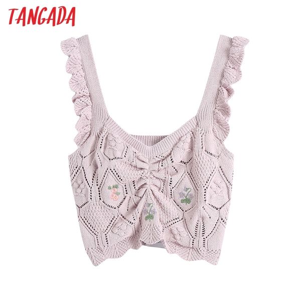 summer women floral embroidery cropped knitted tank vintage wide straps ruffles female camis mujer be557 210416, White
summer women floral embroidery cropped knitted tank vintage wide straps ruffles female camis mujer be557 210416, White