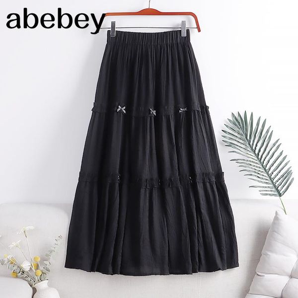 skirts 2021 summer sweet bow solid stitching mid-long women high waist loose female pleated design, Black
skirts 2021 summer sweet bow solid stitching mid-long women high waist loose female pleated design, Black