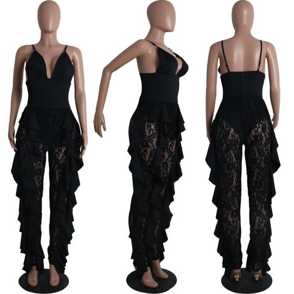 women's jumpsuits & rompers ruffle sheer mesh v neck night party club jumpsuit women set tracksuit female spring outfit overalls, Black;white
women's jumpsuits & rompers ruffle sheer mesh v neck night party club jumpsuit women set tracksuit female spring outfit overalls, Black;white