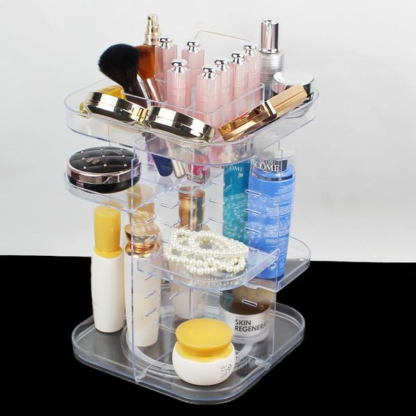 plastic rotating makeup organizer adjustable cosmetic storage rack transparent lipstick desk holder shelf boxes & bins
plastic rotating makeup organizer adjustable cosmetic storage rack transparent lipstick desk holder shelf boxes & bins