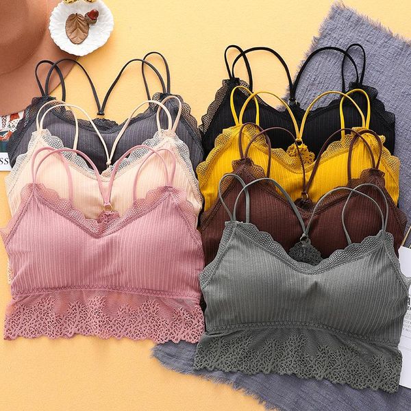 gym clothing women push up wireless lace bra plus size bralette underwear lingerie full cup, White;black
gym clothing women push up wireless lace bra plus size bralette underwear lingerie full cup, White;black
