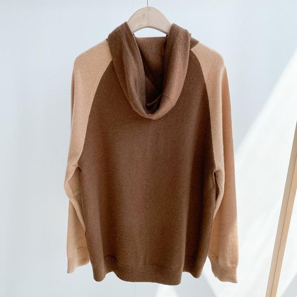 sweaters autumn women's sweater letter casual 100% cashmere hooded drawstring loose two colors female knit pullovers, White;black
sweaters autumn women's sweater letter casual 100% cashmere hooded drawstring loose two colors female knit pullovers, White;black