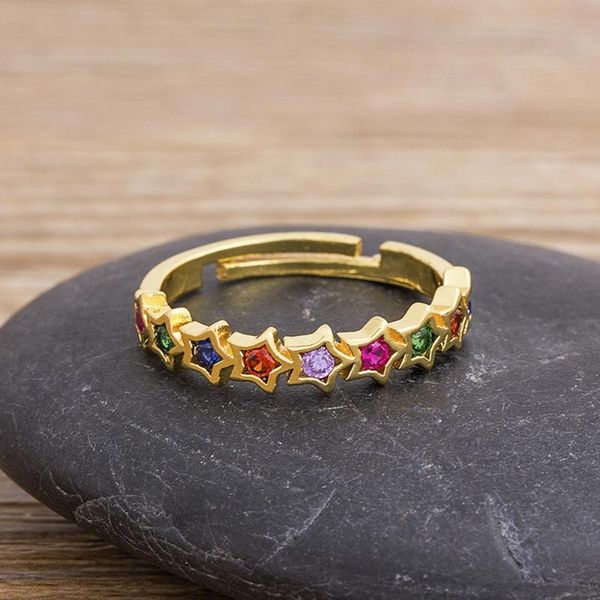 gold color star design open rings colorful crystal cz stone adjustable for women wedding engagement jewelry cluster, Golden;silver
gold color star design open rings colorful crystal cz stone adjustable for women wedding engagement jewelry cluster, Golden;silver