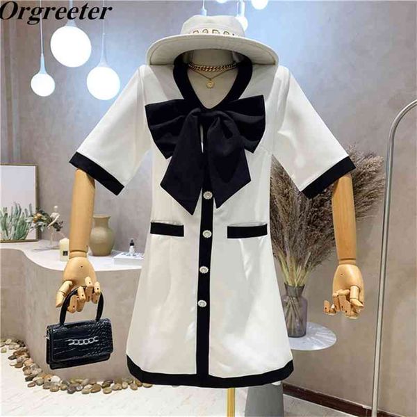 summer contrast color mini dress for women bowknot deco pearl single-breasted slim a-line female 210602, Black;gray
summer contrast color mini dress for women bowknot deco pearl single-breasted slim a-line female 210602, Black;gray