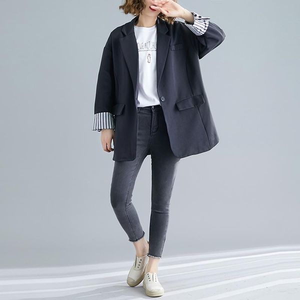 women's suits & blazers 2021 basic jacket blazer women suit cardigan long sleeve ladies spring autunm coats casual female offic, White;black
women's suits & blazers 2021 basic jacket blazer women suit cardigan long sleeve ladies spring autunm coats casual female offic, White;black