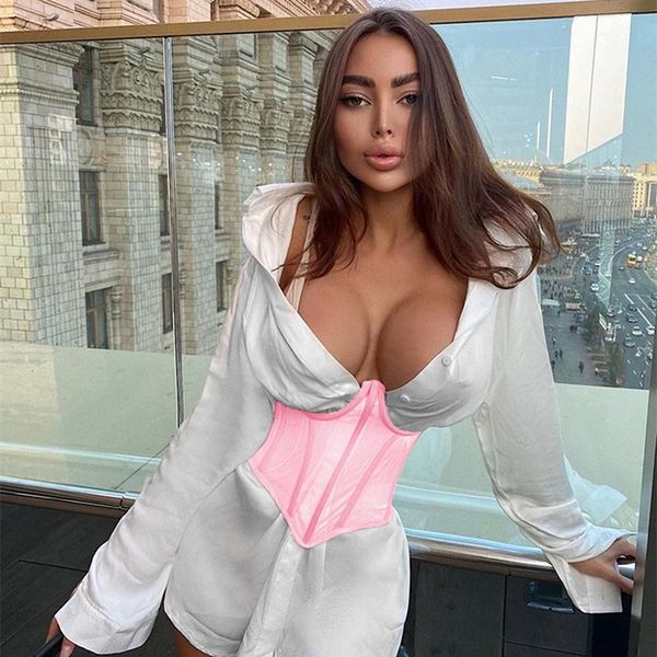 waist support women's corset all match solid color mesh chest fish bone tied rope lady tunic top, Black;gray
waist support women's corset all match solid color mesh chest fish bone tied rope lady tunic top, Black;gray