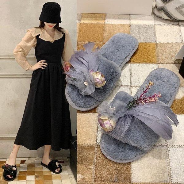 furry slippers women wear thick bottom autumn and winter korean style 2021 fairy wind warm flat sandals fashion, Black
furry slippers women wear thick bottom autumn and winter korean style 2021 fairy wind warm flat sandals fashion, Black