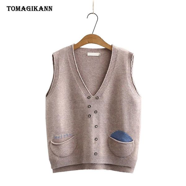 women's vests short sweaters for women plus size v neck buttons pockets knitted pullovers casual autumn woman sweater vest, Black;white
women's vests short sweaters for women plus size v neck buttons pockets knitted pullovers casual autumn woman sweater vest, Black;white