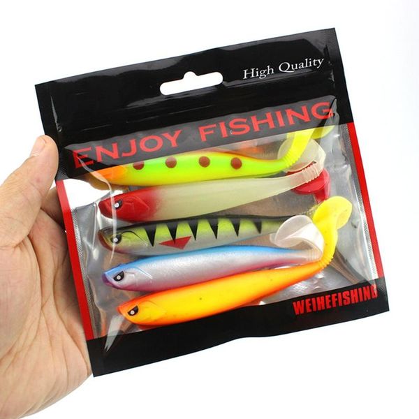 fishing hooks 5pcs artificial soft lures baits t tail 3d eyes groove vivid fish accessories peche
fishing hooks 5pcs artificial soft lures baits t tail 3d eyes groove vivid fish accessories peche