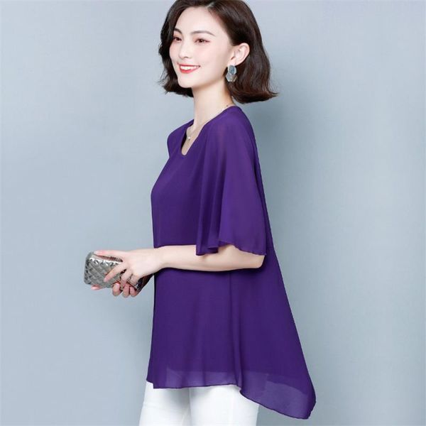 summer chiffon shirts female soft loose breathable blouses half flare sleeve two layer plus size women -8xl women's, White
summer chiffon shirts female soft loose breathable blouses half flare sleeve two layer plus size women -8xl women's, White