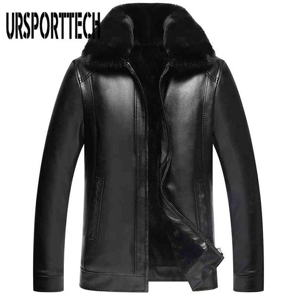 new fashion men's pu leather mens brand clothing thermal outerwear winter fur male thick ve et plus size 4xl, Black
new fashion men's pu leather mens brand clothing thermal outerwear winter fur male thick ve et plus size 4xl, Black