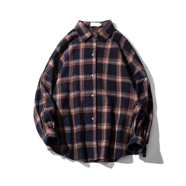 women's trench coats 2021 autumn spring long sleeve mens plaid shirt jacket japanese streetwear harajuku vintage casual loose mens, Tan;black
women's trench coats 2021 autumn spring long sleeve mens plaid shirt jacket japanese streetwear harajuku vintage casual loose mens, Tan;black