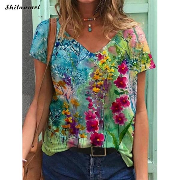 women's swimwear summer pullover floral print tshirt sleeve v-neck loose women casual short 3xl plus size t-shirt femme fashion clothe, White;black
women's swimwear summer pullover floral print tshirt sleeve v-neck loose women casual short 3xl plus size t-shirt femme fashion clothe, White;black