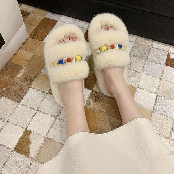 winter women faux fur home slippers fashion colorful rivet warm plush shoes woman flat bottom furry drop, Black
winter women faux fur home slippers fashion colorful rivet warm plush shoes woman flat bottom furry drop, Black