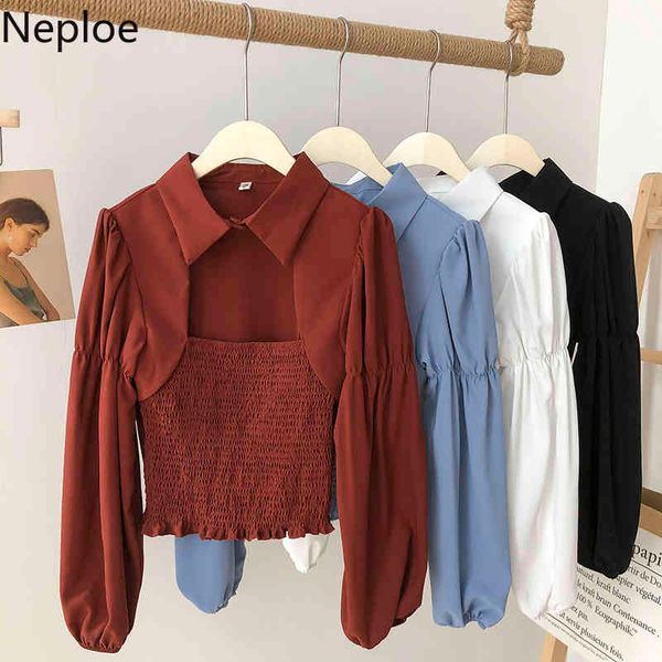 neploe korean blusas mujer hollow out turn-down collar blouses puff sleeve pleated elegant short shirts vintage casual chic 210422, White
neploe korean blusas mujer hollow out turn-down collar blouses puff sleeve pleated elegant short shirts vintage casual chic 210422, White