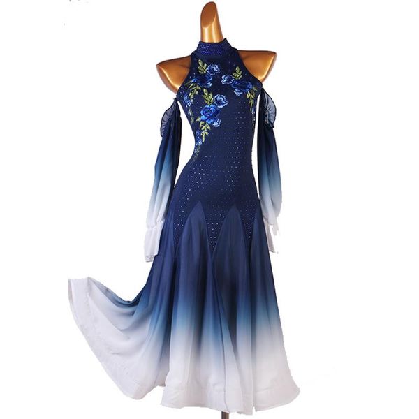 stage wear chiffon ballroom competition dress modern waltz tango standard dance navy blue, Black;red
stage wear chiffon ballroom competition dress modern waltz tango standard dance navy blue, Black;red