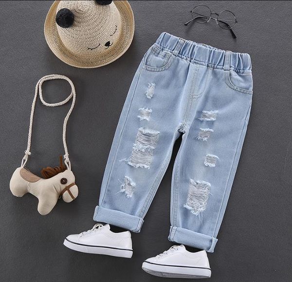 jeans children's ripped baby loose denim trousers straight leg pants fashion mid-waist kids clothing, Blue
jeans children's ripped baby loose denim trousers straight leg pants fashion mid-waist kids clothing, Blue