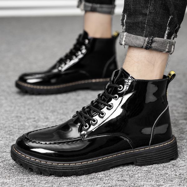 Black Martin Boots Men High Top Leather Shoes Motorcycle Male Boots Winter Fashion Comfortable Lace-up Space Leather Men Boots
Black Martin Boots Men High Top Leather Shoes Motorcycle Male Boots Winter Fashion Comfortable Lace-up Space Leather Men Boots