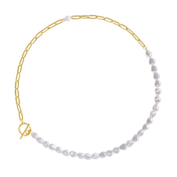 chains jeroot fashion lady necklace half ceramic and stainless steel gold color link chain, Silver
chains jeroot fashion lady necklace half ceramic and stainless steel gold color link chain, Silver