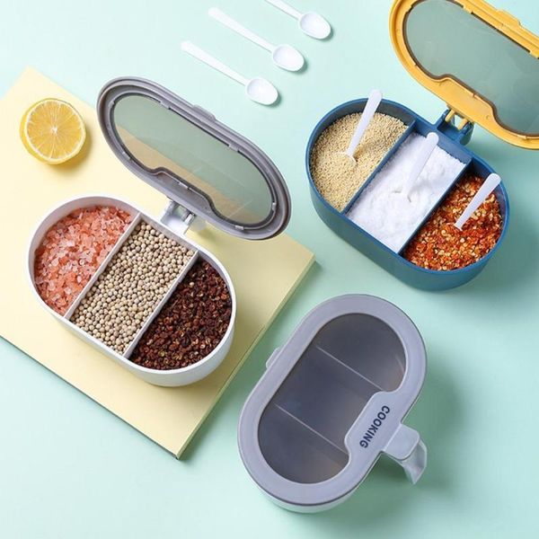 storage bottles & jars 3 grids seasoning container water proof multi-function pp plastic transparent lid convenient spice jar for kitchen or
storage bottles & jars 3 grids seasoning container water proof multi-function pp plastic transparent lid convenient spice jar for kitchen or
