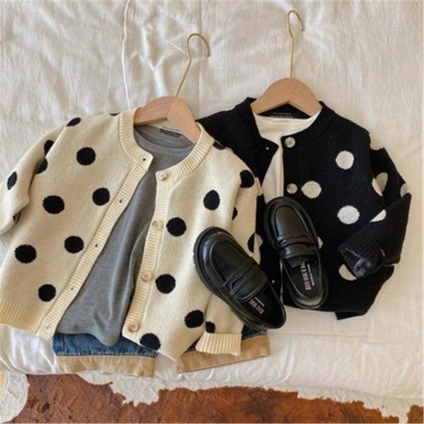 90-140 spring autumn girls boys cute dot sweaters baby kids children cardigan two colors 5224 pullover, Blue
90-140 spring autumn girls boys cute dot sweaters baby kids children cardigan two colors 5224 pullover, Blue