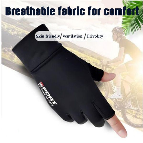 cycling gloves two-finger men's cross-country non-slip gloves, women's sunscreen quick-drying ice silk mountaineering fishing, Black
cycling gloves two-finger men's cross-country non-slip gloves, women's sunscreen quick-drying ice silk mountaineering fishing, Black