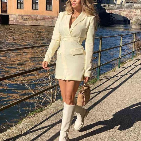 spring and autumn women's casual solid color pocket decoration suit dress 210430, Black;gray
spring and autumn women's casual solid color pocket decoration suit dress 210430, Black;gray