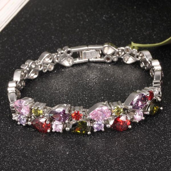 tb-214 mona lisa rhodium-plated zircon bracelet women super flash multi-layer women's birthday gift jewelry bangle, Black
tb-214 mona lisa rhodium-plated zircon bracelet women super flash multi-layer women's birthday gift jewelry bangle, Black