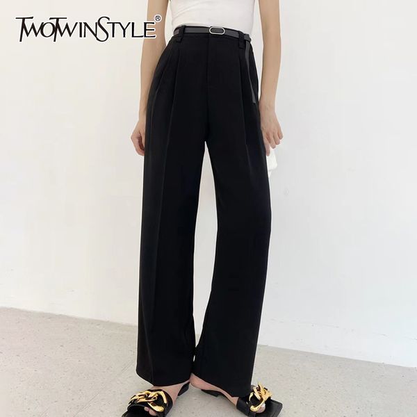 straight casual pants for women high waist sashes wide leg trouser female fashion new clothing spring tide 210428, Black;white
straight casual pants for women high waist sashes wide leg trouser female fashion new clothing spring tide 210428, Black;white