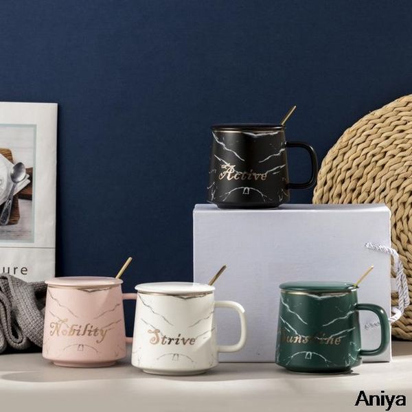 elegant mug with lid and spoon letters print coffee milk tea mugs breakfast drinkware gifts famiuly marble pattern cup 380ml
elegant mug with lid and spoon letters print coffee milk tea mugs breakfast drinkware gifts famiuly marble pattern cup 380ml